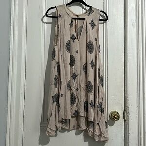 FREE PEOPLE Medallion Tree Swing Tunic Top Dress medium